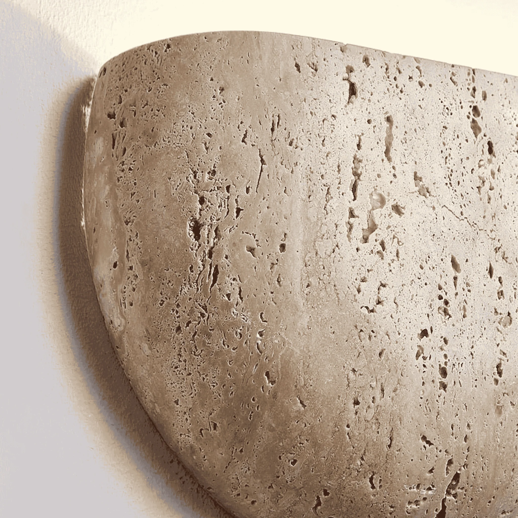 Wabi Sabi Stone Wall Sconce Soft Ambient Lighting - Image 3