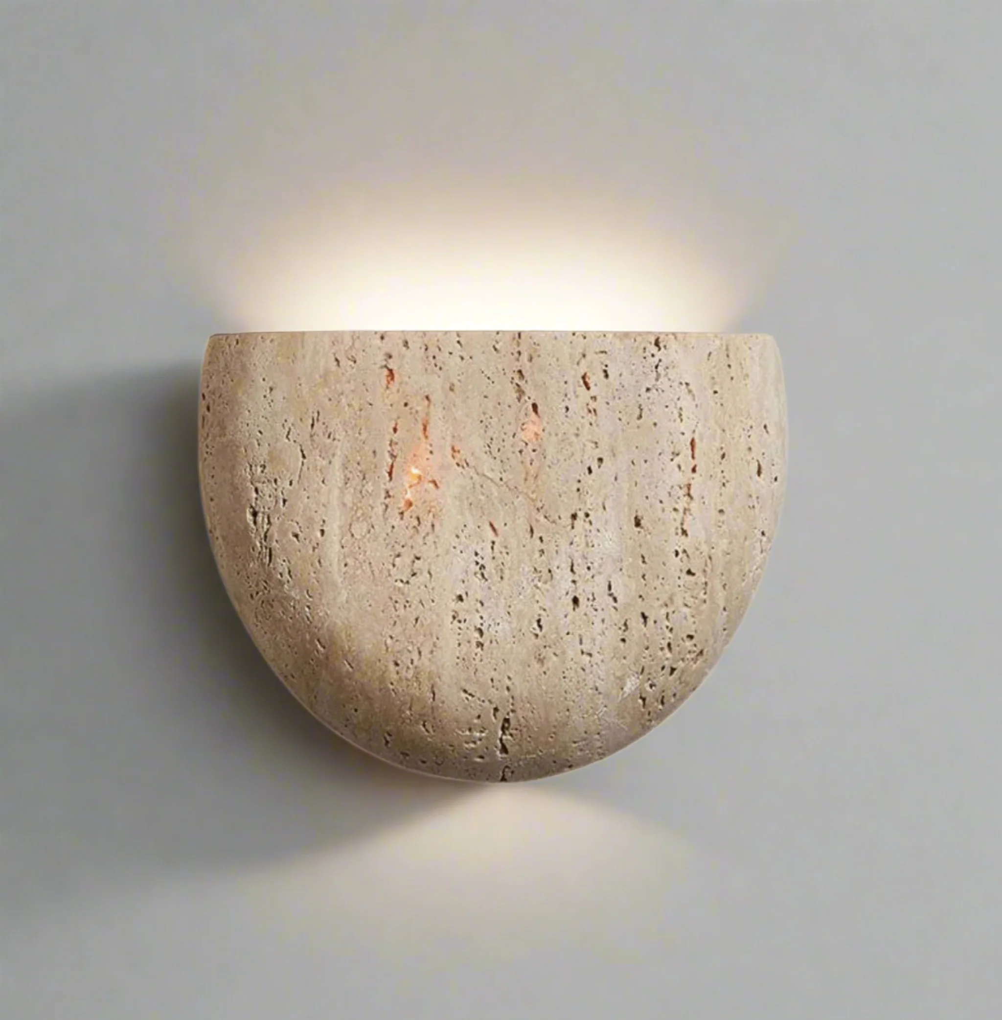 Wabi Sabi Stone Wall Sconce Soft Ambient Lighting - Image 5