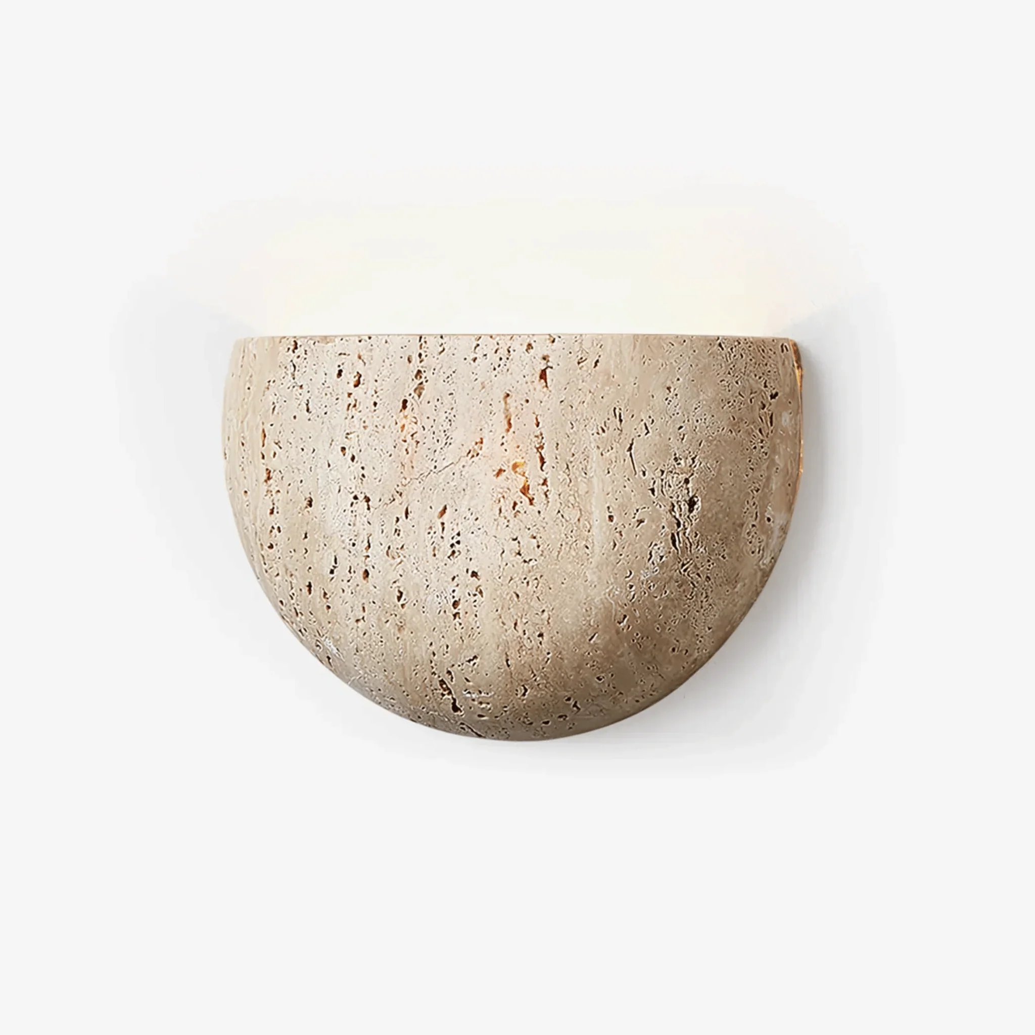 Wabi Sabi Stone Wall Sconce Soft Ambient Lighting - Image 6