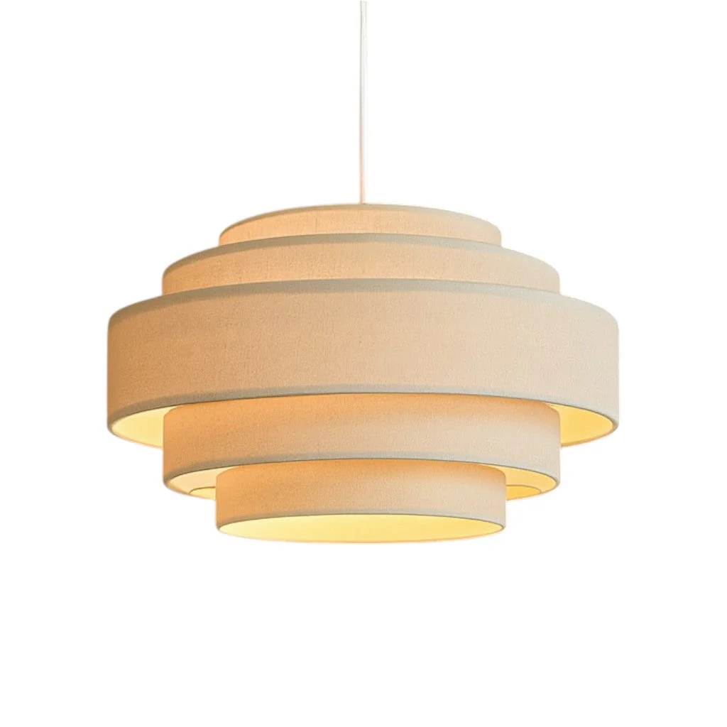 Wabi-Sabi Tiered Fabric Pendant Lamp - Image 9