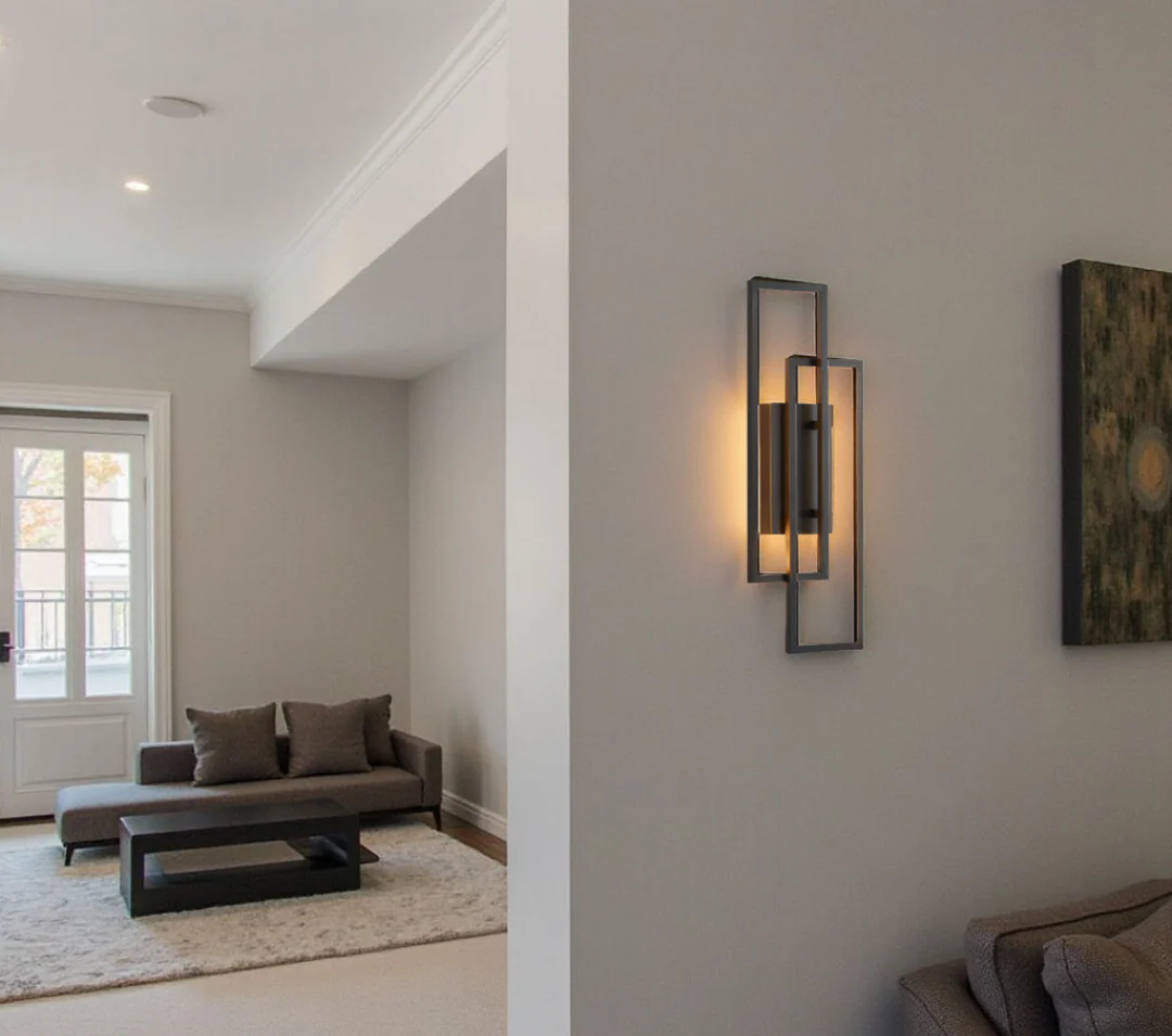 Wall Mounted LED Light With Double Rectangle Frame