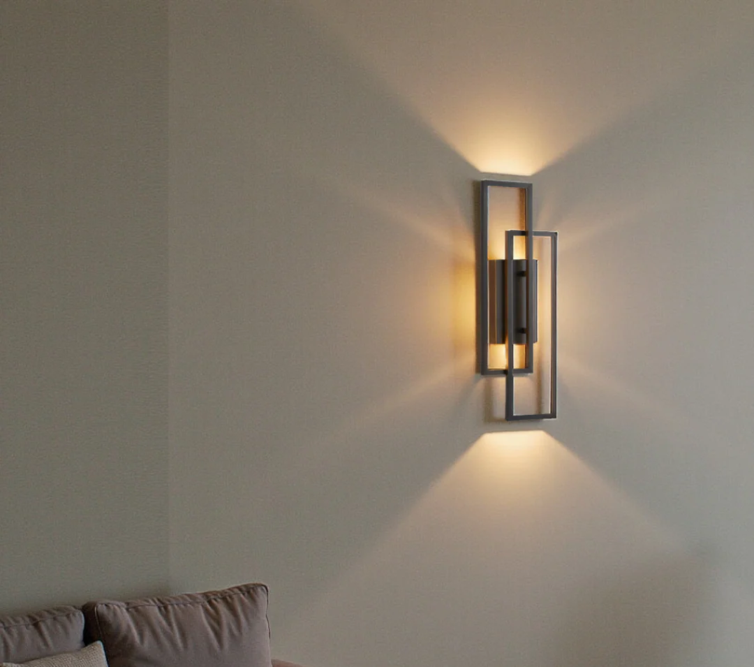 Wall Mounted LED Light With Double Rectangle Frame - Image 3