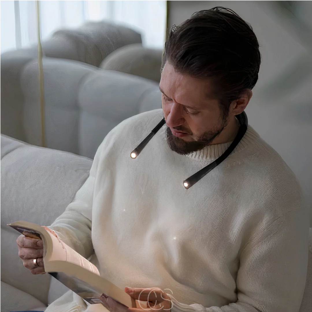 Wearable Neck Reading Light With Flexible Dual LED Heads - Image 4