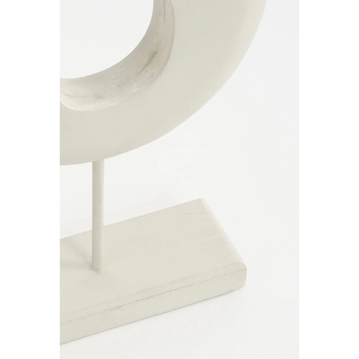 White Abstract Mangowood Table Ornament With Base - Image 6