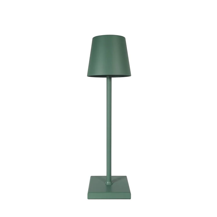 Wireless Metal Cone Shade LED Table Lamp with Square Base - Image 11