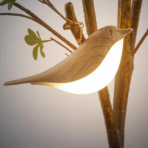 Wood Look Bird Night Light with Soft Glow and Aroma Function - Image 3