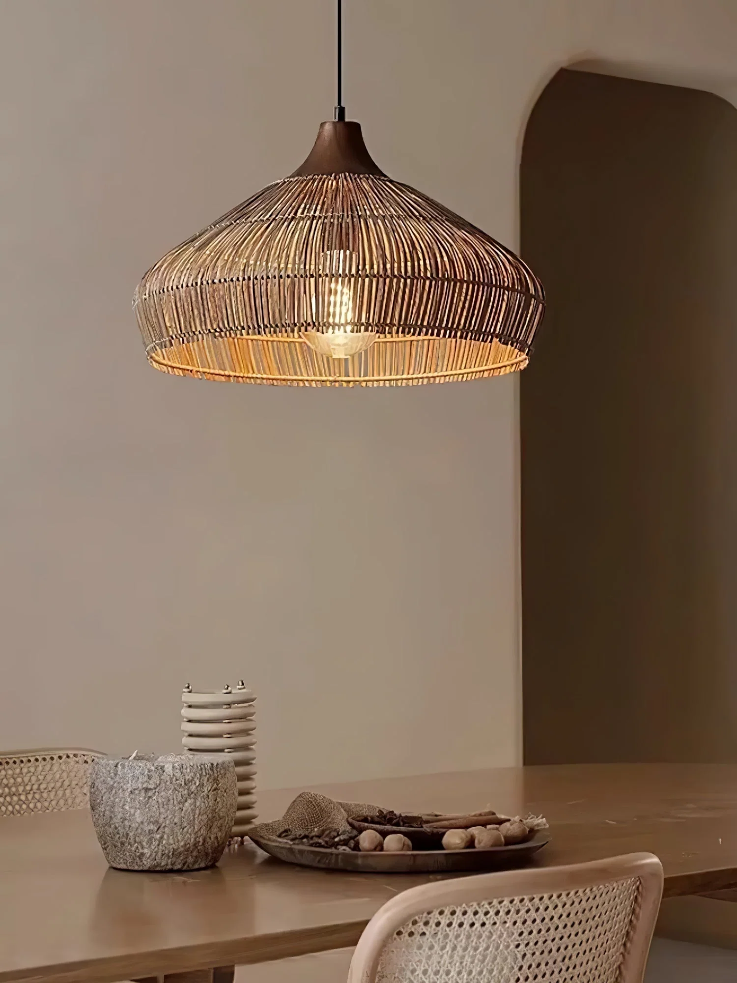 Woven Rattan Pendant Light - Image 10