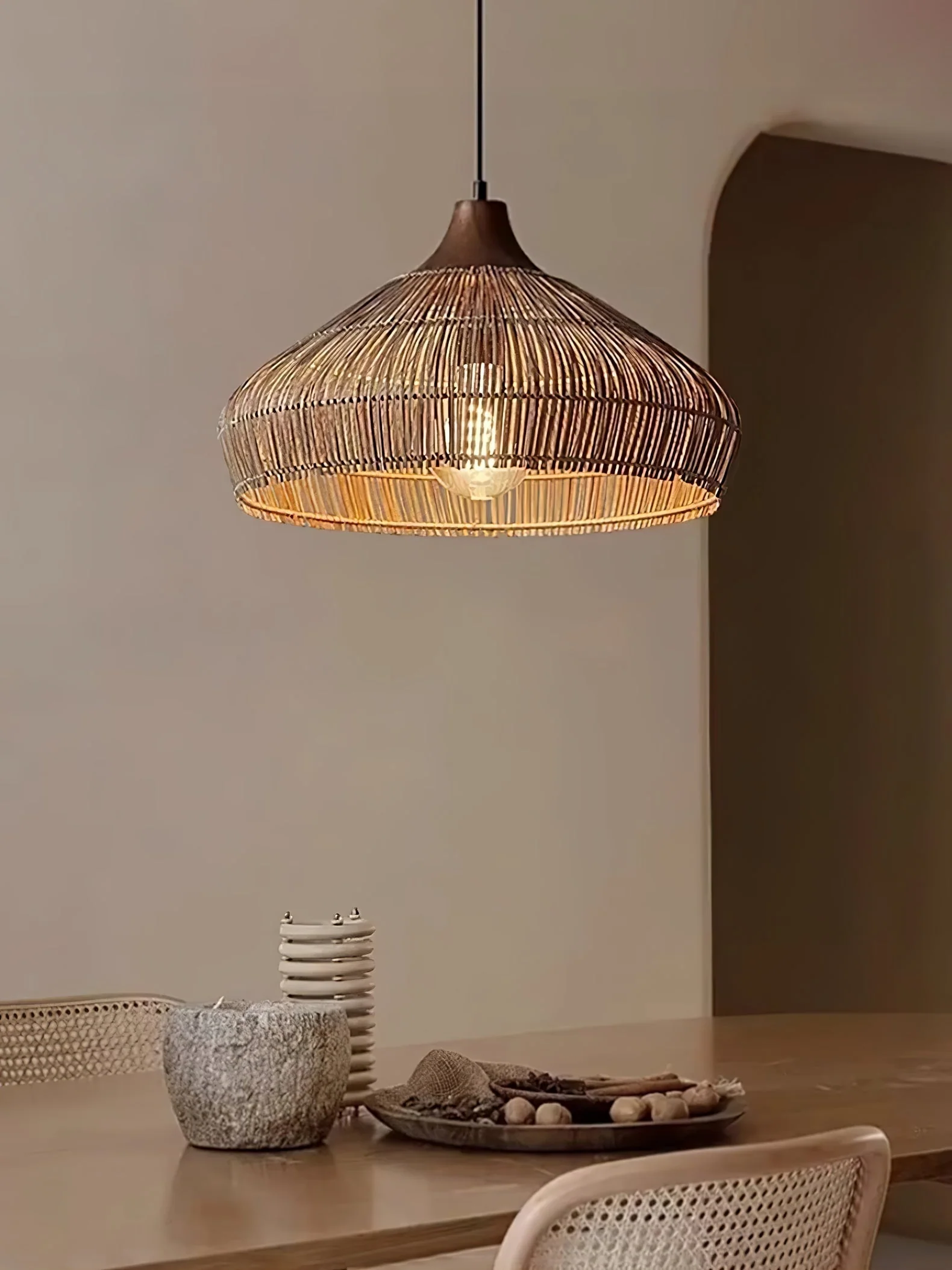 Woven Rattan Pendant Light - Image 12