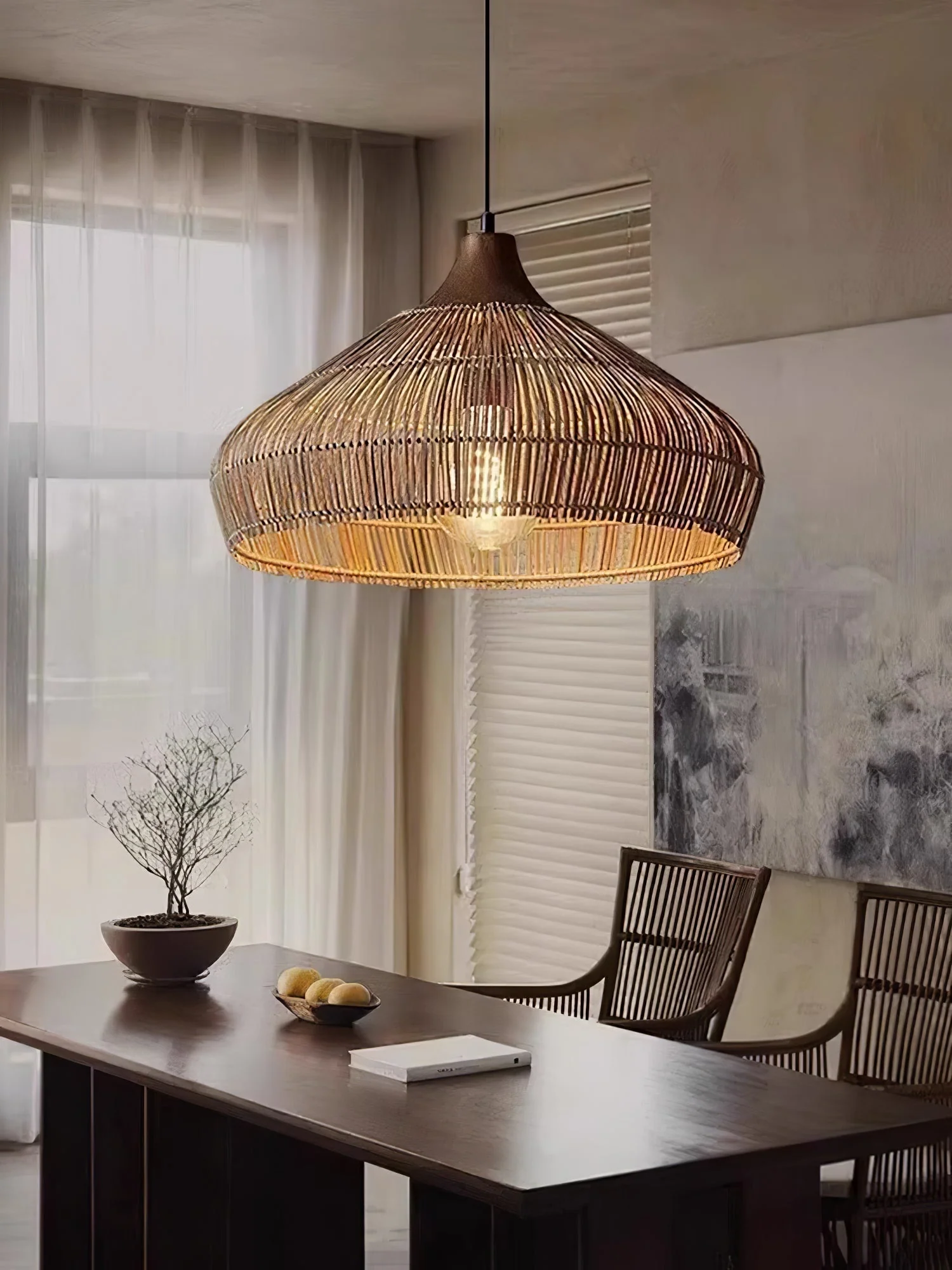 Woven Rattan Pendant Light - Image 13