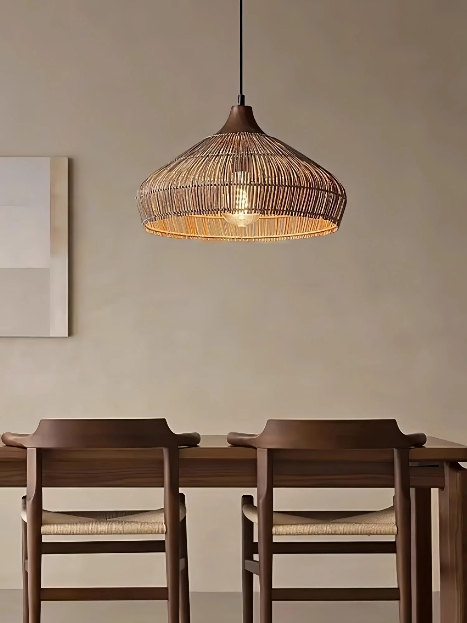 Woven Rattan Pendant Light - Image 6