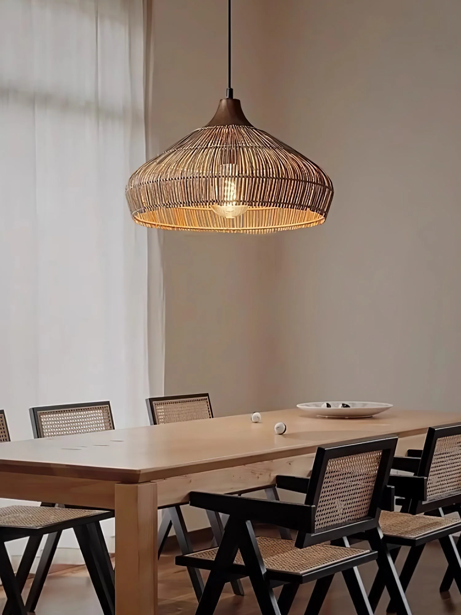 Woven Rattan Pendant Light - Image 8